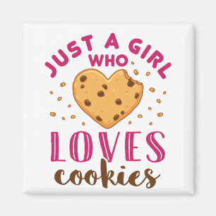 Bara en flicka som Kärlek Cookies Cookie Älskare Magnet