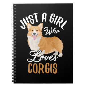 Bara en flicka som Kärlek Corgis Anteckningsbok