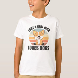 Bara en flicka som kärlek Corgis Kawaii Hund Corgi T Shirt