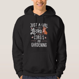 Bara en flicka som Kärlek Corgis och  kvinnor Hoodie