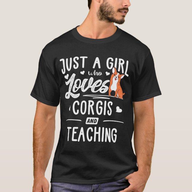 Bara en flicka som Kärlek Corgis och undervisar kv T Shirt (Framsida)