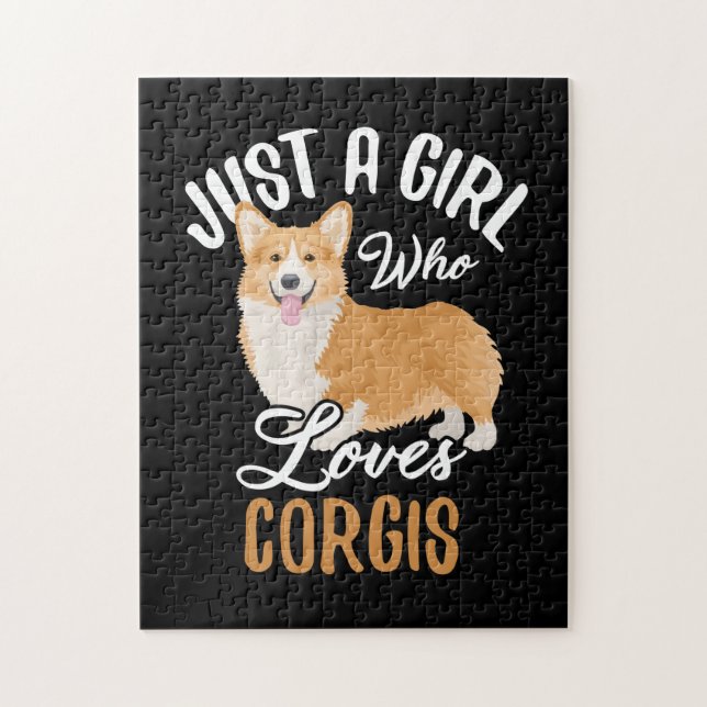 Bara en flicka som Kärlek Corgis Pussel (Vertikal)