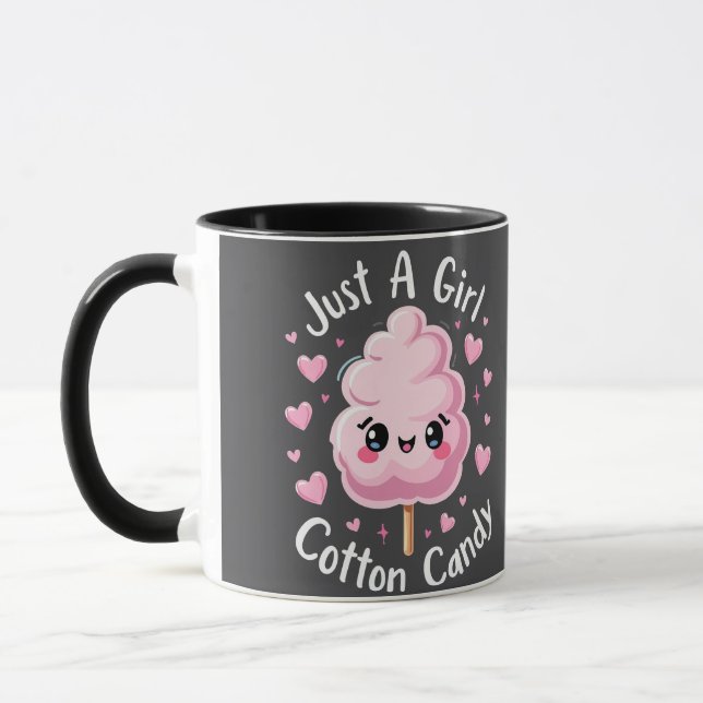 Bara en flicka som Kärlek Cotton Candy Mugg (Vänster)