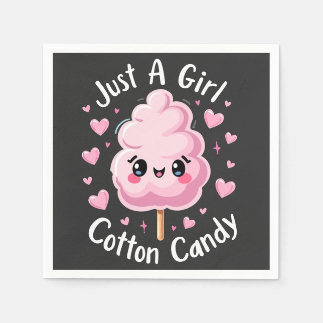 Bara en flicka som Kärlek Cotton Candy Pappersservett (Framsidan)