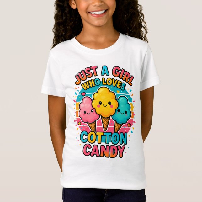 Bara en flicka som Kärlek Cotton Candy T Shirt (Framsida)