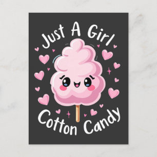 Bara en flicka som Kärlek Cotton Candy Vykort