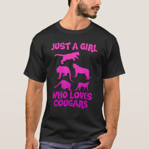Bara en flicka som Kärlek Cougar Animal Cougar T Shirt