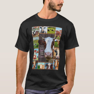 Bara en flicka som Kärlek Cow Cute Cow Costume Mjö T Shirt