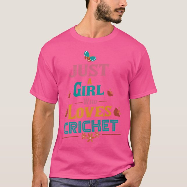 Bara en flicka som Kärlek Cricket T Shirt (Framsida)