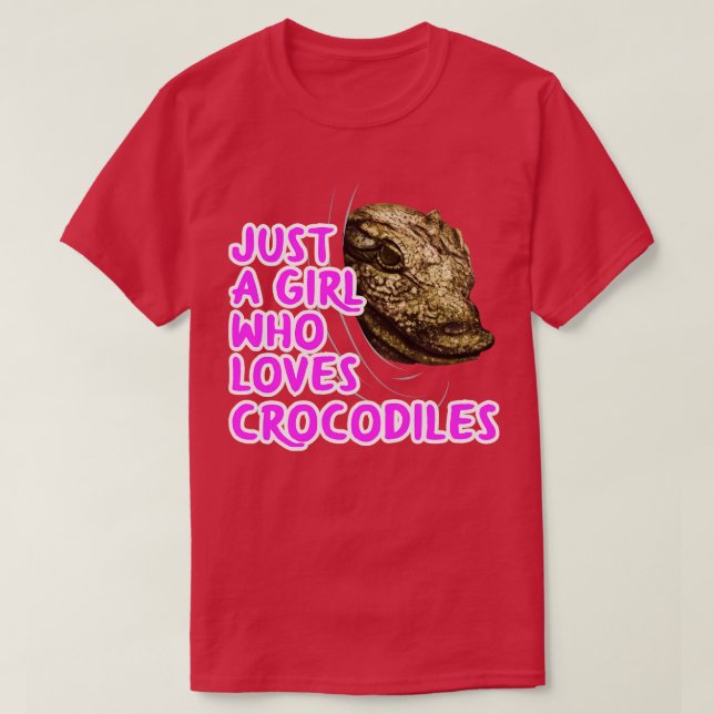 Bara en flicka som Kärlek Crokodiles T Shirt (Design framsida)