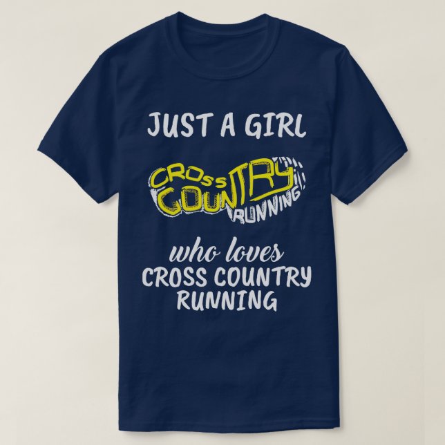 Bara en flicka som Kärlek Crosst country 1 T Shirt (Design framsida)