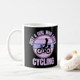 Bara en flicka som kärlek cyklar Bicycle Girl Kaffemugg