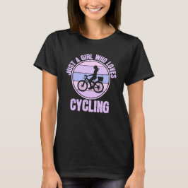 Bara en flicka som kärlek cyklar Bicycle Girl T Shirt