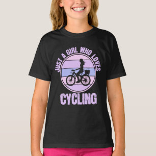 Bara en flicka som kärlek cyklar Bicycle Girl T Shirt
