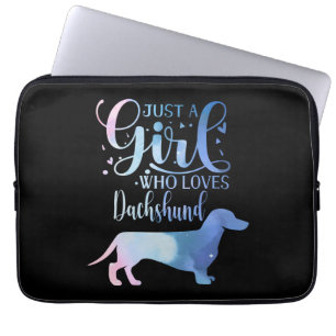 Bara en flicka som Kärlek Dachshund Hund älskare F Laptop Fodral