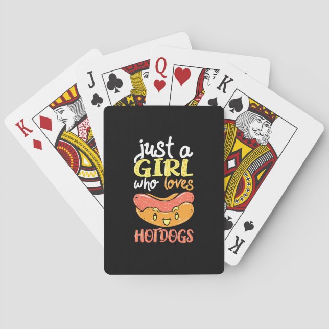 Bara en flicka som Kärlek Dachshund Hund Casinokort (Baksidan)