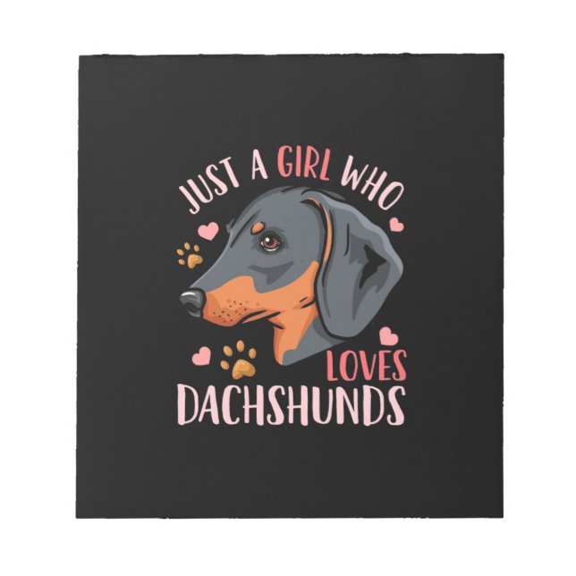 Bara en flicka som Kärlek Dachshunds Anteckningsblock (Framsida)