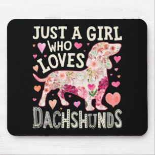 Bara en flicka som Kärlek Dachshunds Hund Musmatta