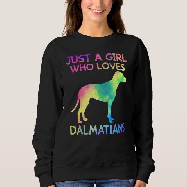 Bara en flicka som Kärlek Dalmatier Cute Dalmatian T Shirt (Framsida)