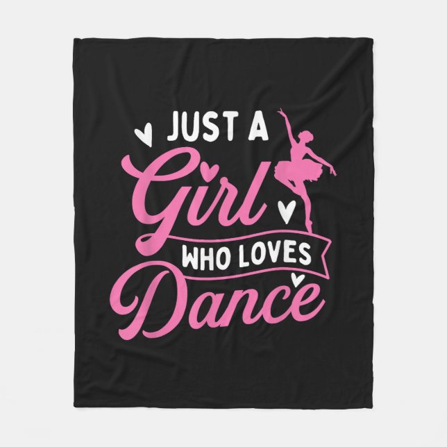 Bara en flicka som Kärlek Dance - Dancer Dancing Ä Fleecefilt (Framsidan)