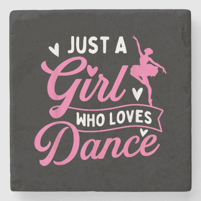 Bara en flicka som Kärlek Dance - Dancer Dancing Ä Stenunderlägg (Framsidan)