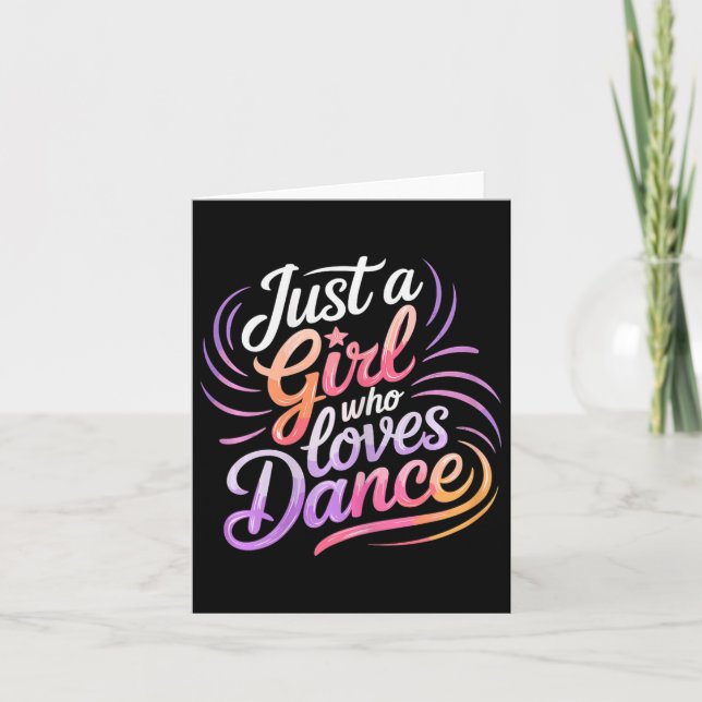 Bara en flicka som Kärlek Dance Dancing Kort (Framsida)