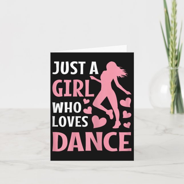 Bara en flicka som Kärlek dansar Cute Dancing Älsk Kort (Framsida)