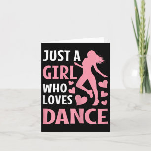 Bara en flicka som Kärlek dansar Cute Dancing Älsk Kort