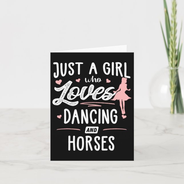 Bara en flicka som Kärlek dansar och hästar ger si Kort (Framsida)