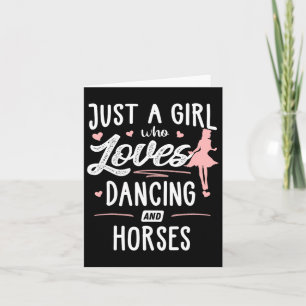 Bara en flicka som Kärlek dansar och hästar ger si Kort