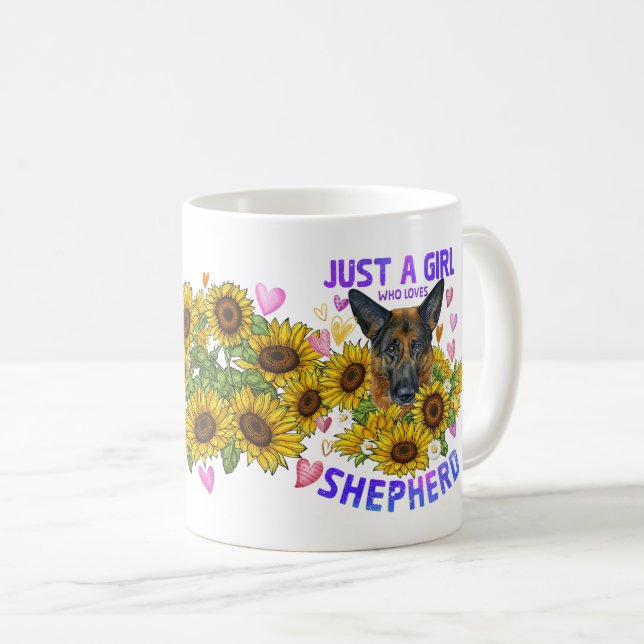 Bara en flicka som Kärlek den tyska Blommigten Kaf Kaffemugg (Framsida höger)