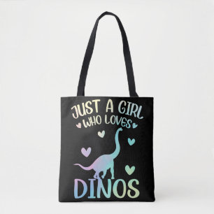 Bara en flicka som Kärlek Dinos Cute Dinosaur Tygkasse