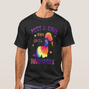 Bara en flicka som Kärlek Dinosaurs färgade Tie Dy T Shirt