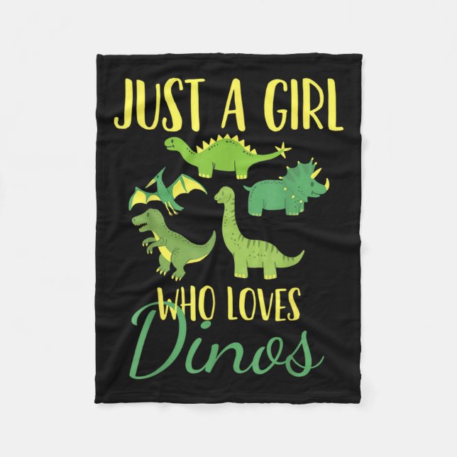 Bara en flicka som Kärlek Dinosaurs Fleecefilt (Framsidan)