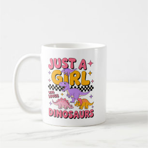 Bara en flicka som Kärlek Dinosaurs Kaffemugg