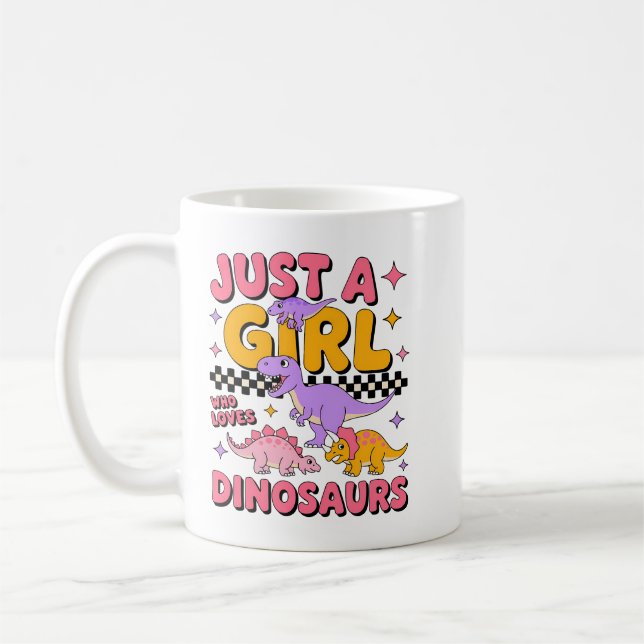 Bara en flicka som Kärlek Dinosaurs Kaffemugg (Vänster)