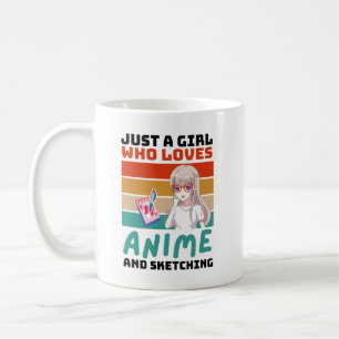 Bara en flicka som Kärlek djur och skissar - Kaffemugg