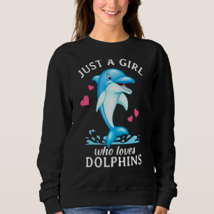 Bara en flicka som Kärlek Dolphins Girls Dolphin T Shirt