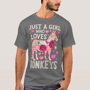 Bara en flicka som Kärlek Donkey är på Donkey T Shirt