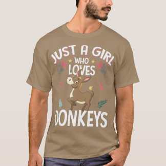 Bara en flicka som Kärlek Donkey Cute Animal T Shirt