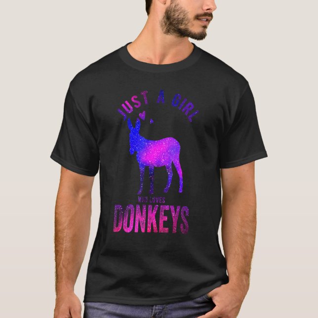 Bara en flicka som Kärlek Donkey Donkey Donkey  T Shirt (Framsida)