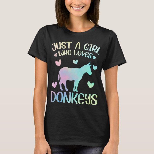 Bara en flicka som Kärlek Donkey T Shirt (Framsida)