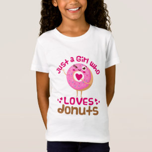 Bara en flicka som Kärlek donuts Donut Älskare T Shirt