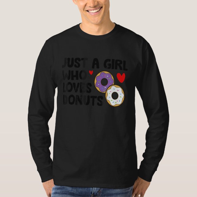 Bara en flicka som Kärlek donuts T Shirt (Framsida)