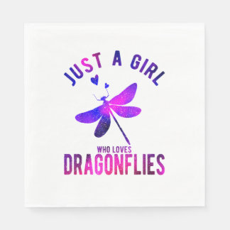 Bara en flicka som Kärlek Dragonflies Dragonfly Äl Pappersservett