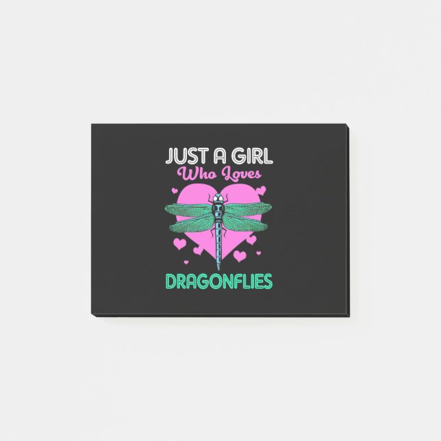 Bara en flicka som Kärlek dragonflies Post-it Block (Framsida)