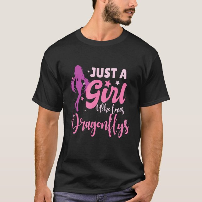 Bara en flicka som Kärlek Dragonflys Dragonflys T Shirt (Framsida)