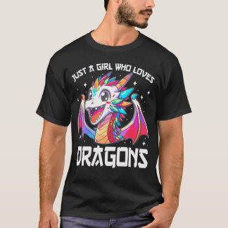 Bara en flicka som Kärlek dragons Anime Älskare Gi T Shirt