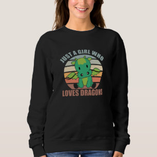 Bara en flicka som Kärlek dragons Cute Animals Vin T Shirt