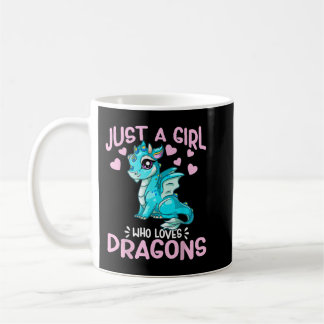 Bara en flicka som Kärlek Dragons Cute Anime Kawai Kaffemugg